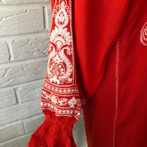 NWT, Umgee Embroidered Keyhole Dress with Tassel - Picture 6 of 8